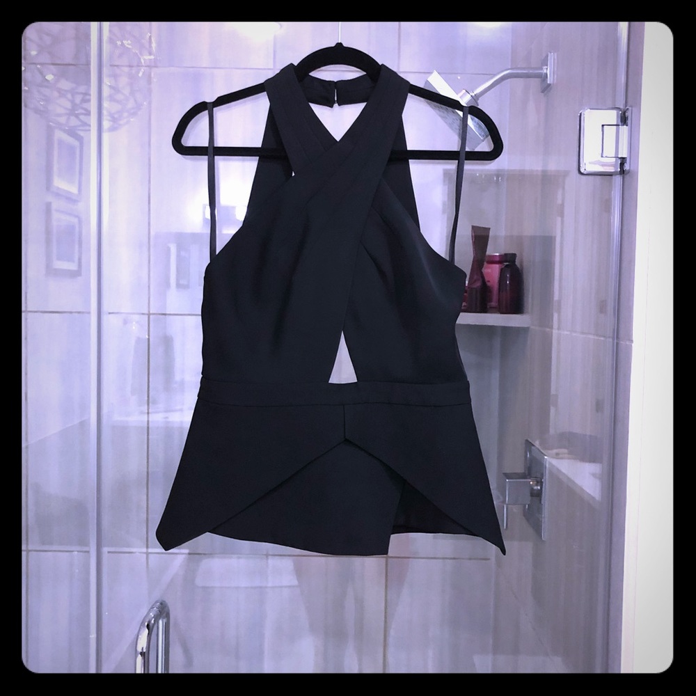 Bcbg remmie crisscross halter top